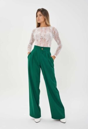 Pantalón sastrero de tiro alto con doble pinza