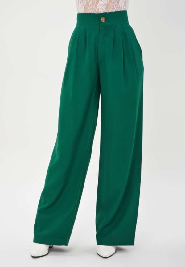 Pantalón sastrero de tiro alto con doble pinza