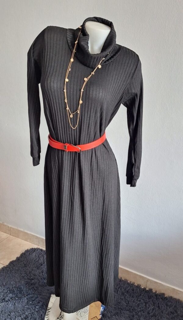 Maxi Vestido poleron de lanilla