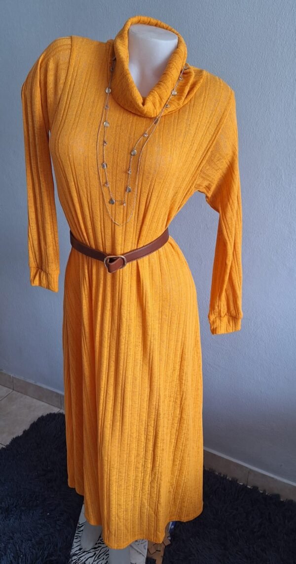 Maxi Vestido poleron de lanilla