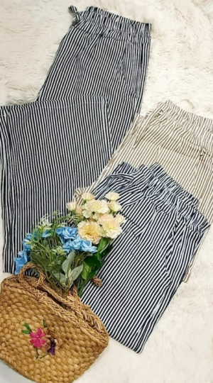 Pantalon de Lino rayado