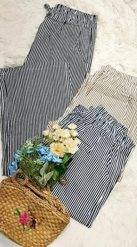 Pantalon de Lino rayado
