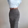 Pollera de jackard cuadrille