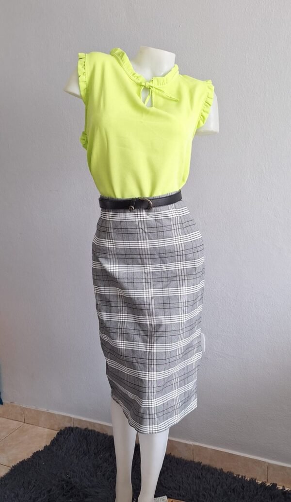 Pollera de jackard cuadrille
