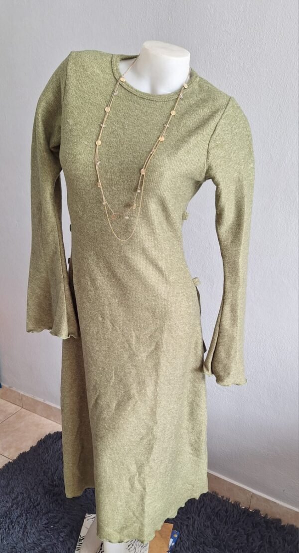 Vestido lanilla con corset