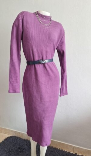 Vestido polera recto de lanilla morley