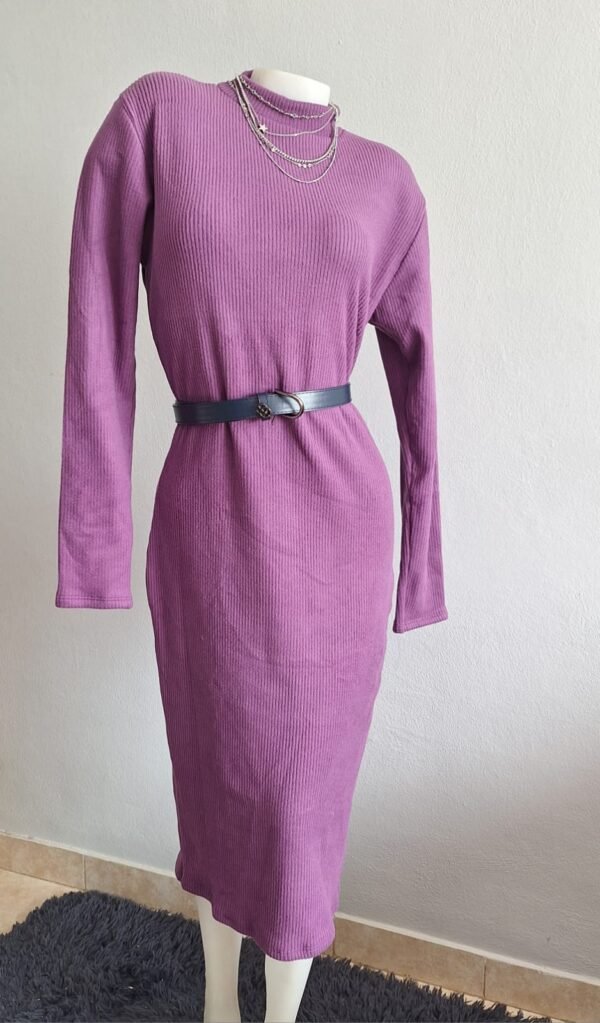 Vestido polera recto de lanilla morley