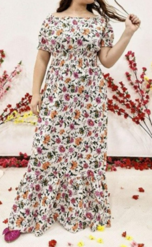 Maxi vestido de fibrana